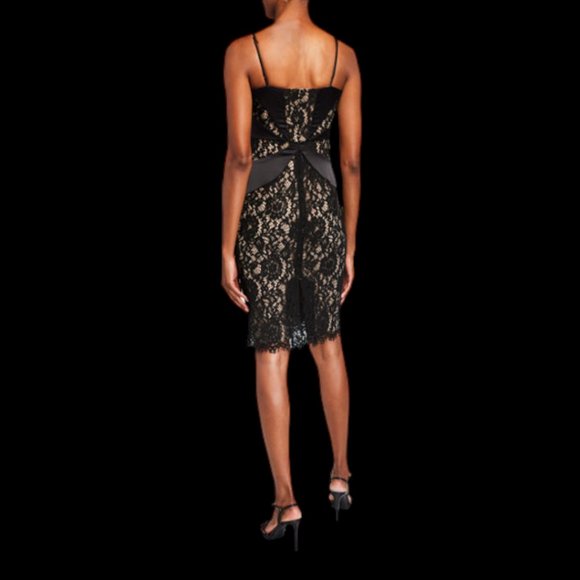 Parker Black Mia Sweetheart Lace Combo Dress - Picture 4 of 10